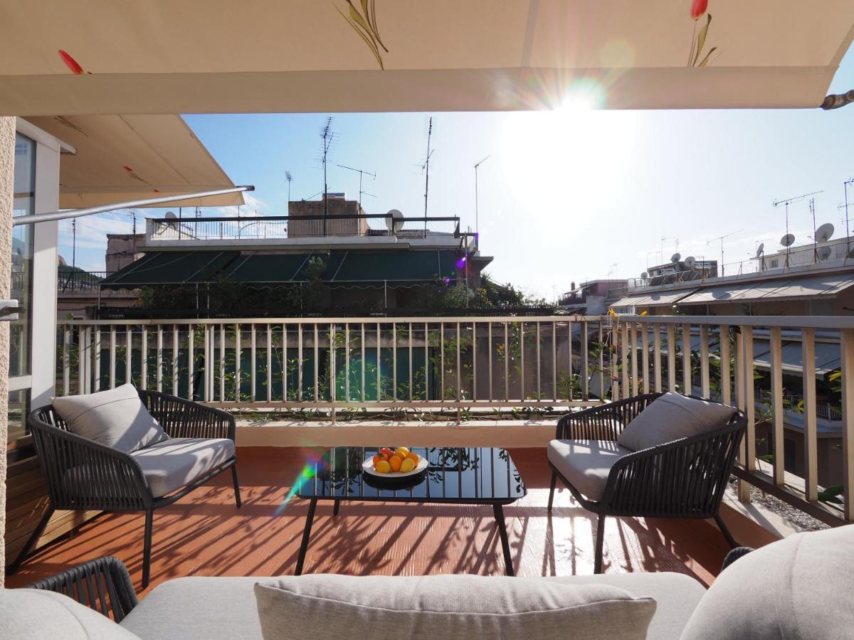 Sophia'S Penthouse Apartment With Jacuzzi And Acropolis View From Big Terrace Athens Luaran gambar